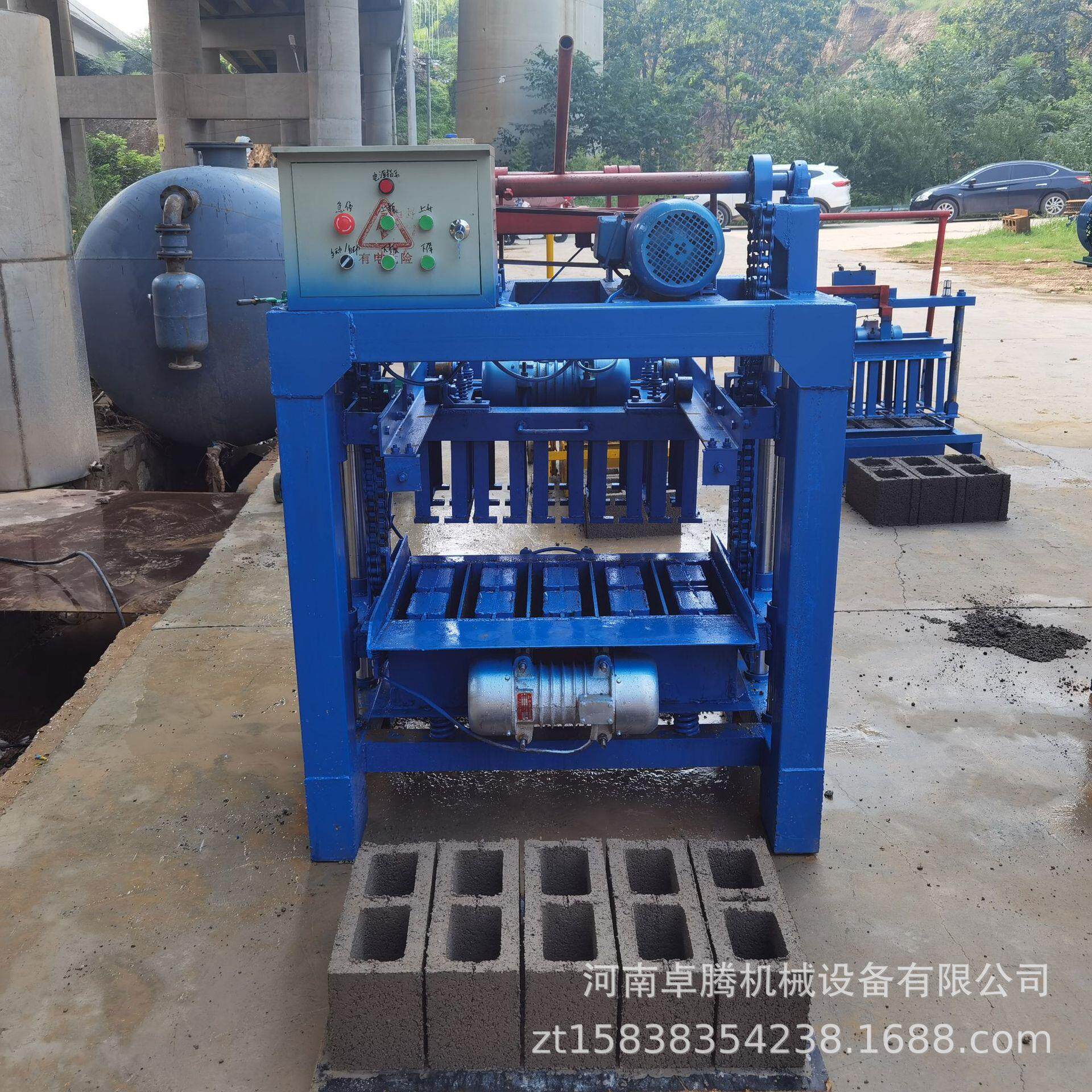 中小型垫块压砖机空心半自动免烧水泥制砖机模具配件空心砖砌块机