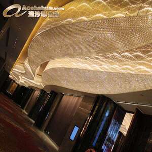 Chandelier酒店大堂宴会厅水晶吊灯 长方形沙盘吸顶灯饰