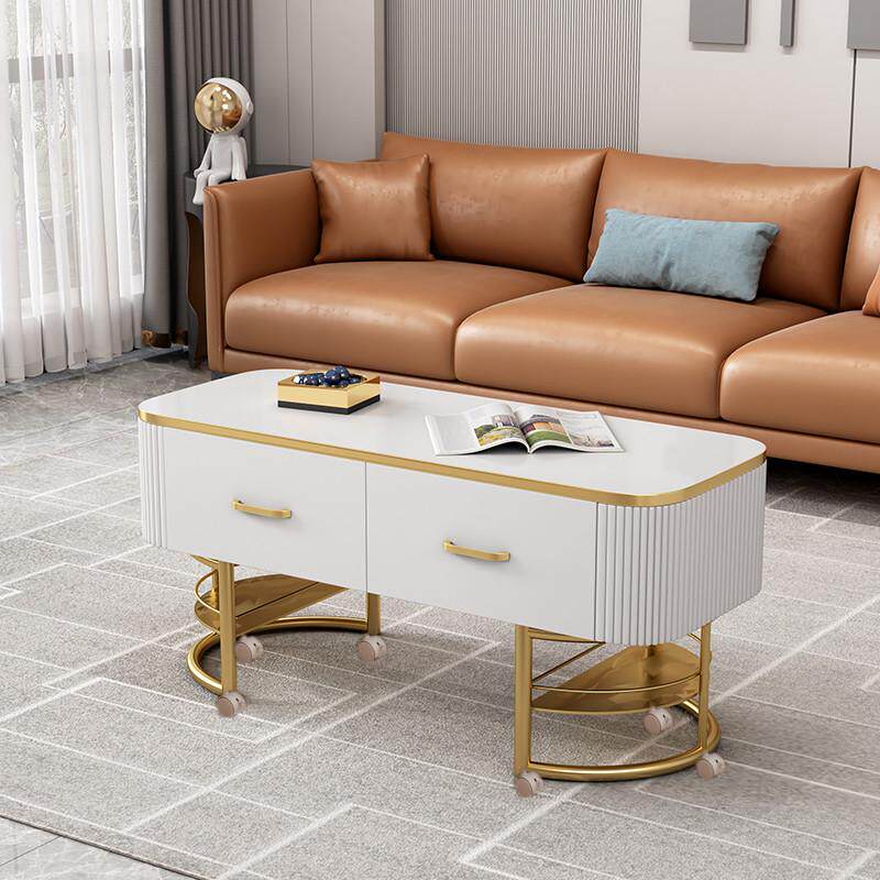 北欧电视柜茶几轻奢经济型边几小户型现代简约网红客厅圆形整装