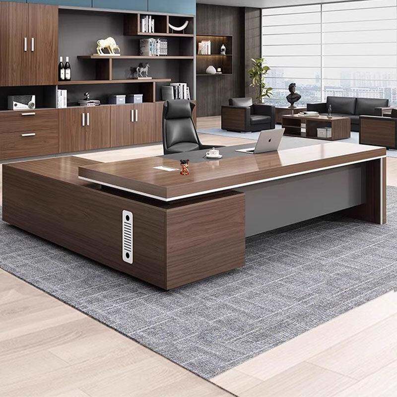 老板桌办公桌椅组合简约现代轻奢总裁桌主管桌经理桌新中式大班台