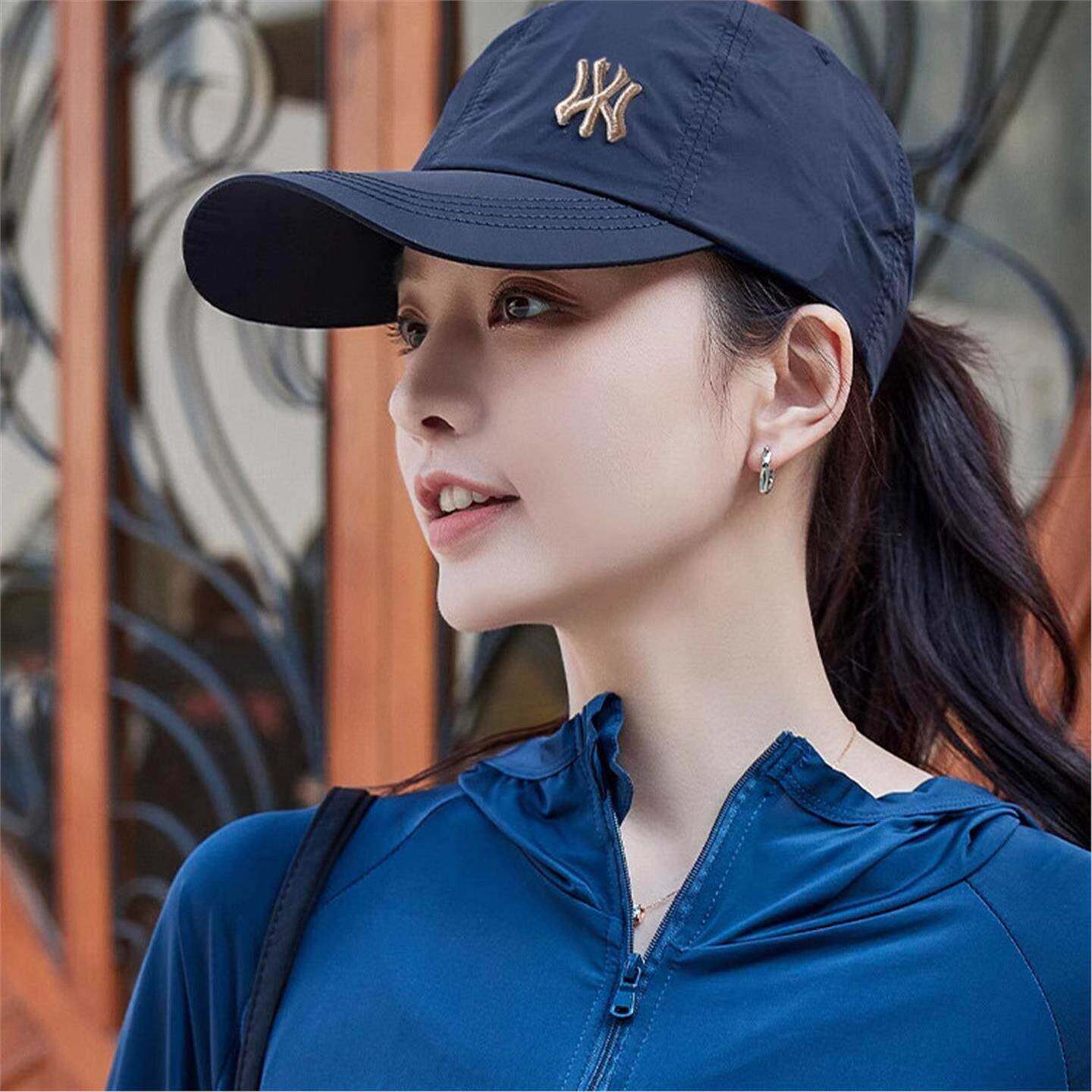 新款强推！软顶棒球帽加长沿女复古防晒鸭舌帽韩版百搭大头围帽子