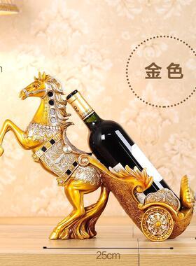 酒架摆件红天鹅客厅餐桌酒托高级感轻奢高档大气餐边柜酒柜装饰品