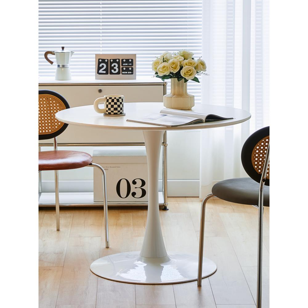 需定制简约现代公司洽谈接待茶几家用学习客厅阳台床边大圆桌餐桌