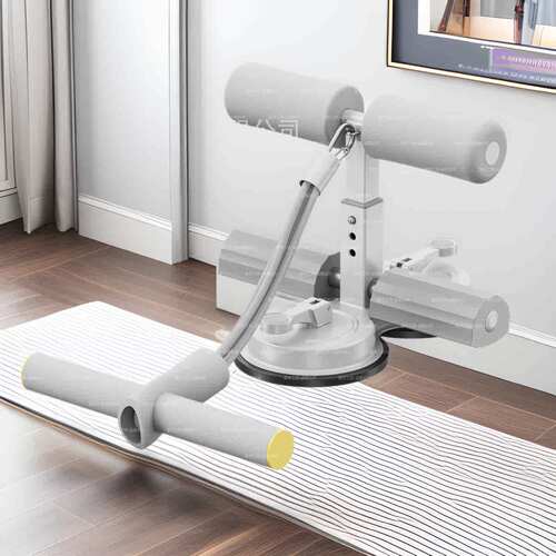 仰卧起坐辅助器带拉绳双吸盘美腰收腹运动健腹健身器材压脚卷腹器