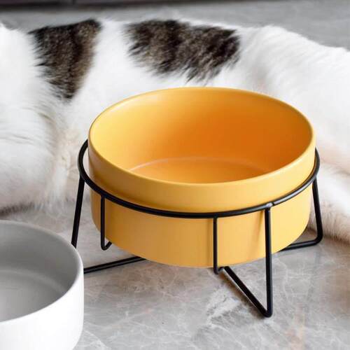bowl ceramic single - double pet dog food bowl cat 喂 食碗