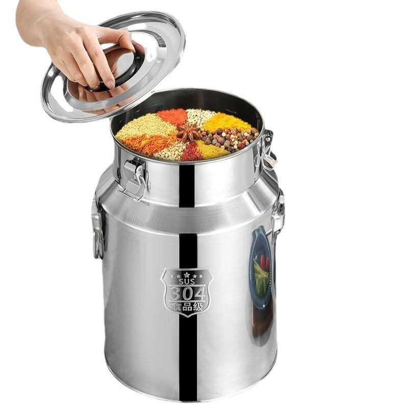 不锈钢密封桶304大容量牛奶茶叶罐食用储油运输加厚接酒桶热代发,厨房/烹饪用具,密封罐,淘宝优惠券,粉丝福利购,淘宝优惠卷