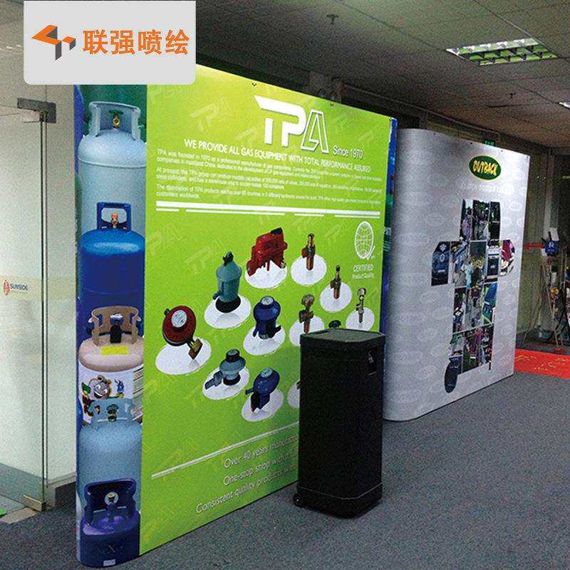 厂家供应便携式布拉网展架 热转印画面制作 3*3魔术贴拉网展架