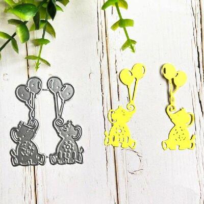 Elephant Metal Cutting Dies Stencils for DIY Scraping