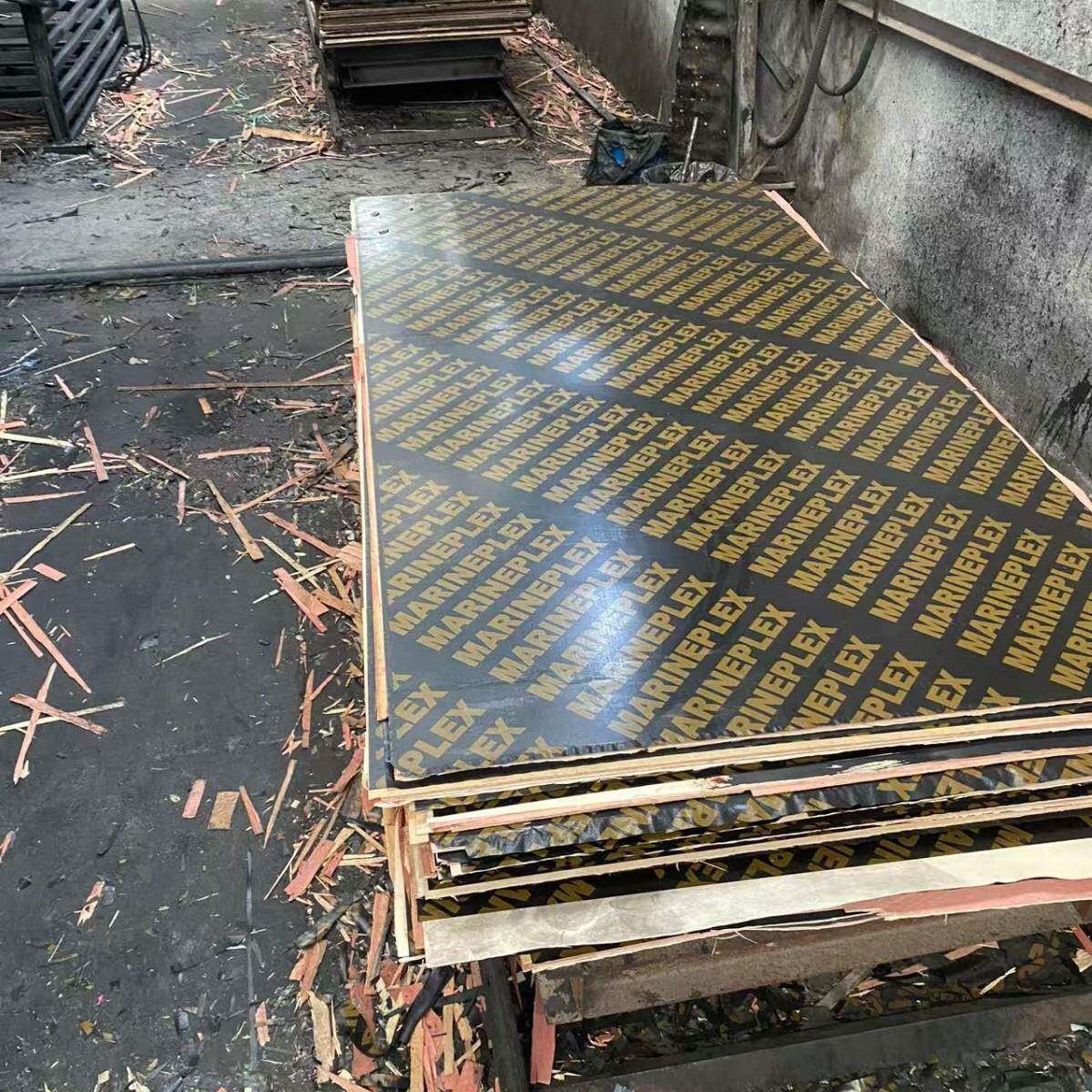 黑板覆膜板建筑模板杨木芯胶合板工地工程多层木工板防水耐用