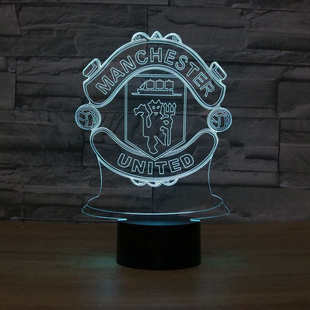2024新款足球队系列七彩触控灯 Manchester United LED遥控灯8063