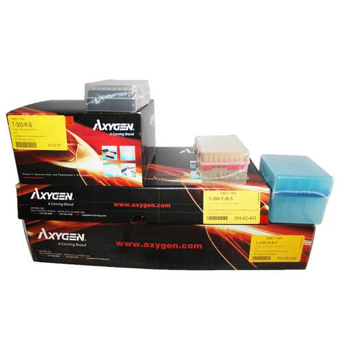 爱思进Axygen0.5-20ul盒装灭菌透明吸头,96支/盒50盒/箱T-400-R-S