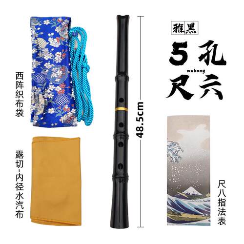 正品八虚八空尺日本和乐器入门专业演五孔外切唐口箫笛树脂悠尺火