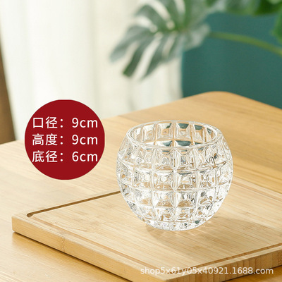 玻璃水水晶球批发摆件铜钱花瓶