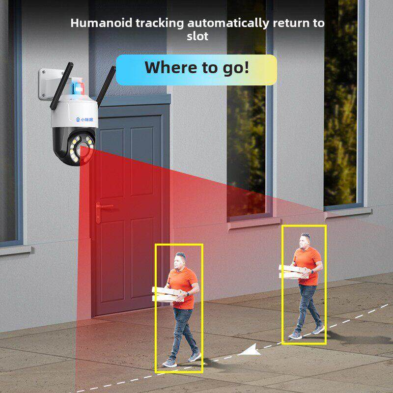 摄像头家用室外360度全景高清夜视无死角连手机无线4G远程监控器