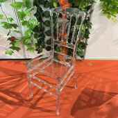透明椅子酒店塑料竹节背椅子会户外水晶椅克力休亚闲靠家用餐椅宴