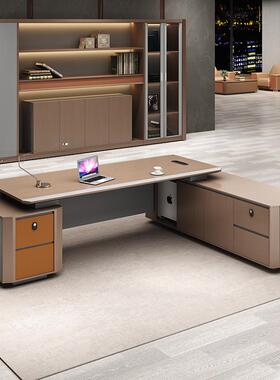 老板办公经桌班代大气烤漆办公室家ZVR具台书桌总理主管桌现办公