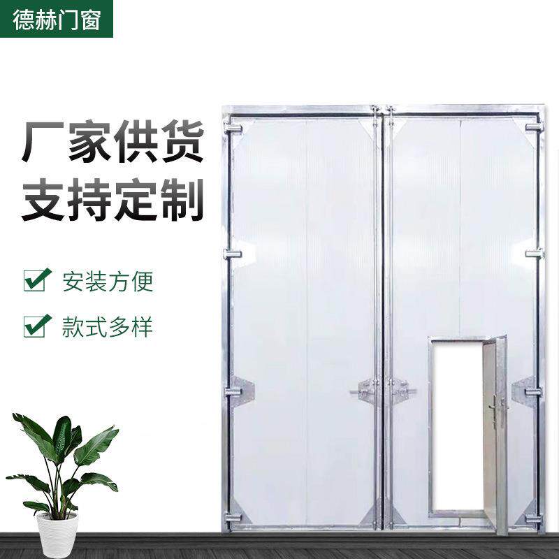 厂房大门不锈钢工业平开大门车间保温平移钢木大门电动平移