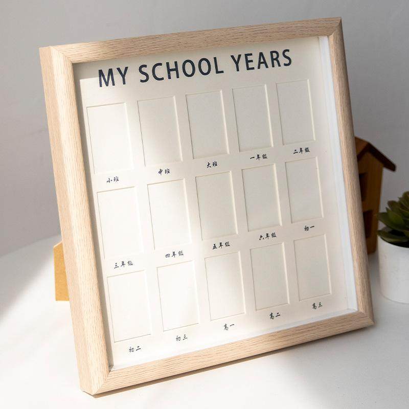 儿童证件照成长相框校园时光记录相册宝宝周岁纪念1岁到18岁摆台,家居饰品,DIY亲子装饰画,淘宝优惠券,粉丝福利购,淘宝优惠卷