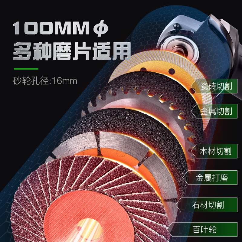 创造多功能工业角磨机家用磨光手磨机打磨手砂轮除锈开槽切割机