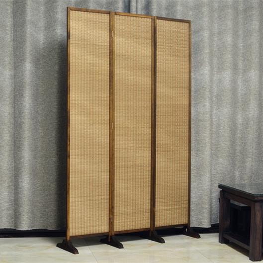 屏风办公桌酒店饭店中式隔断折屏彷古做旧折叠日式客厅竹玄关新
