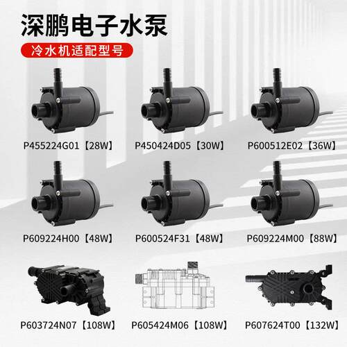 无刷直流水泵P450424D05P600524FP603724N深鹏冷水机专用水泵