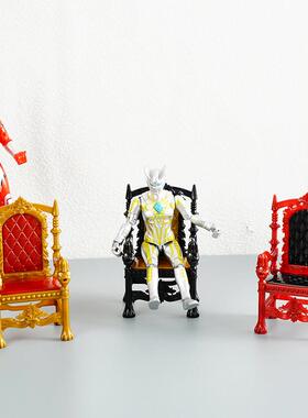 日本进口微缩椅子王座模型迷你手办娃娃家具座椅摆件玩具龙椅道具