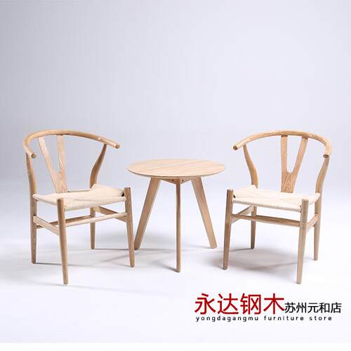 厂家Y字椅实木北欧高级餐椅 家用咖啡奶茶店甜品店休闲软垫椅