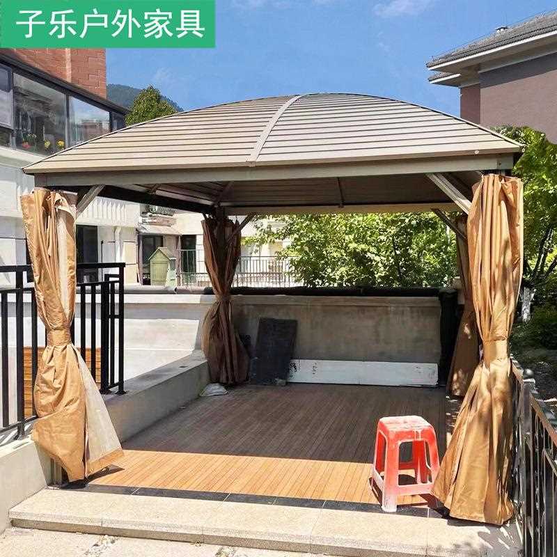 户外凉亭庭院室外镀锌板帐篷铝合金亭遮阳棚花园防水休闲中式亭子