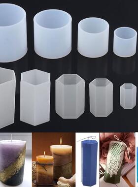 Cylinder Silicone Mold DIY Epoxy Resin Candle Mould Aromathe