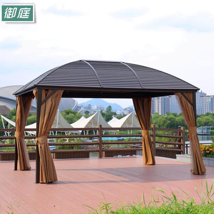 凉亭户外庭院休闲遮阳光蓬防雨棚花园别墅铝合金镀锌欧式罗马帐篷