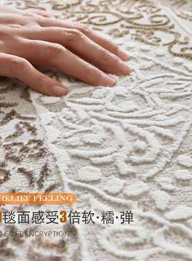 易普美家2025春季新款土耳其进口地毯法式轻奢美式复古卧室客厅毯