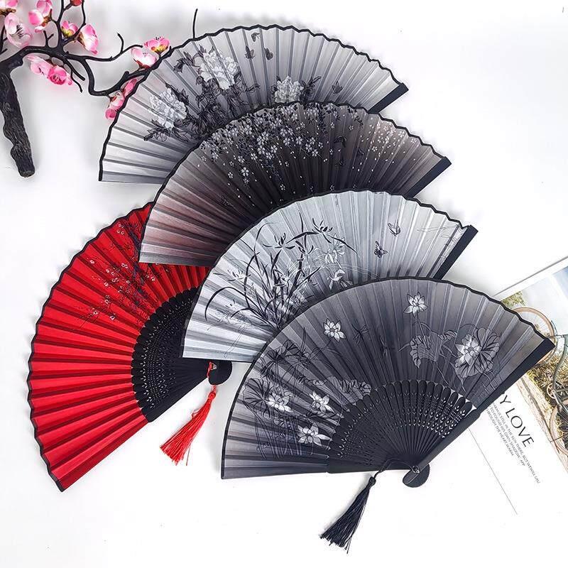 女可生精致古风扇子叠折小巧可携式女士夏天配524722旗袍式折扇女