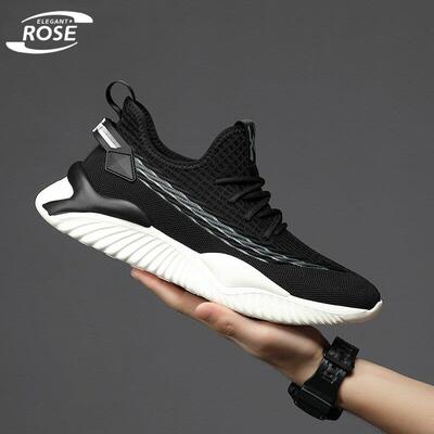 ELEGANT ROSE 男鞋飞织运动鞋潮鞋韩版百搭网鞋飞织圆头椰子鞋