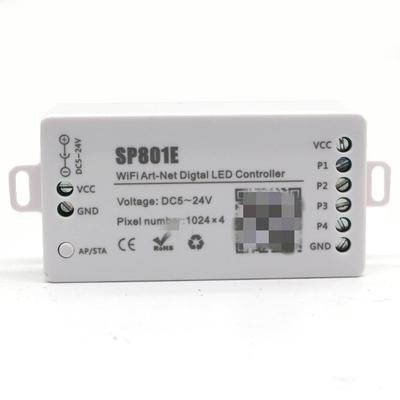 SP801E 全彩AP和STA双模式矩形灯具WIFI Art-Net控制器5-24V