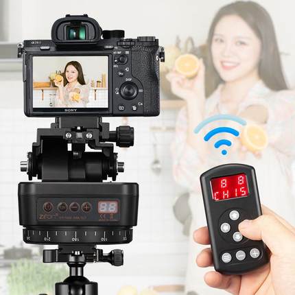 致峰YT-1000电动云台360全景遥控手机拍摄双轴单反相机直播稳定器