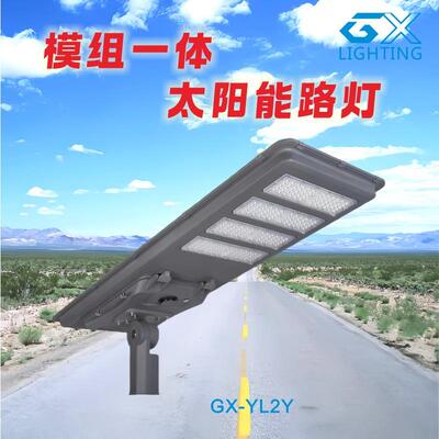 户外水塘金属路灯庭院灯公园郊外简易安装高亮灯一体模组太阳能