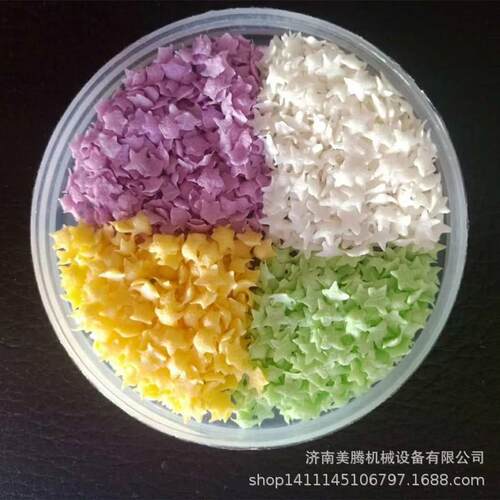 膨化飞碟雪花片生产机器彩色雪花糠片膨化机械
