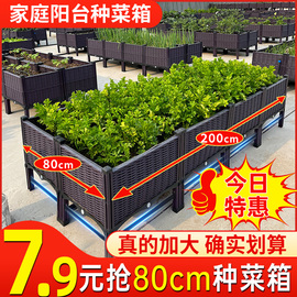 种菜专用箱种植箱楼顶，种菜盆神器家庭，阳台特大塑料花盆户外花箱