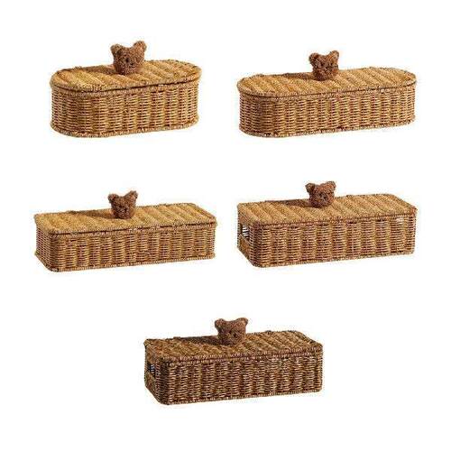 Imitation Rattan Storage Basket Rattan Bathroom Vanity Tray