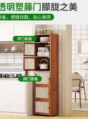 书架易墙落置物架家用书柜多地层书房带门防尘简组装一体CY-SD456