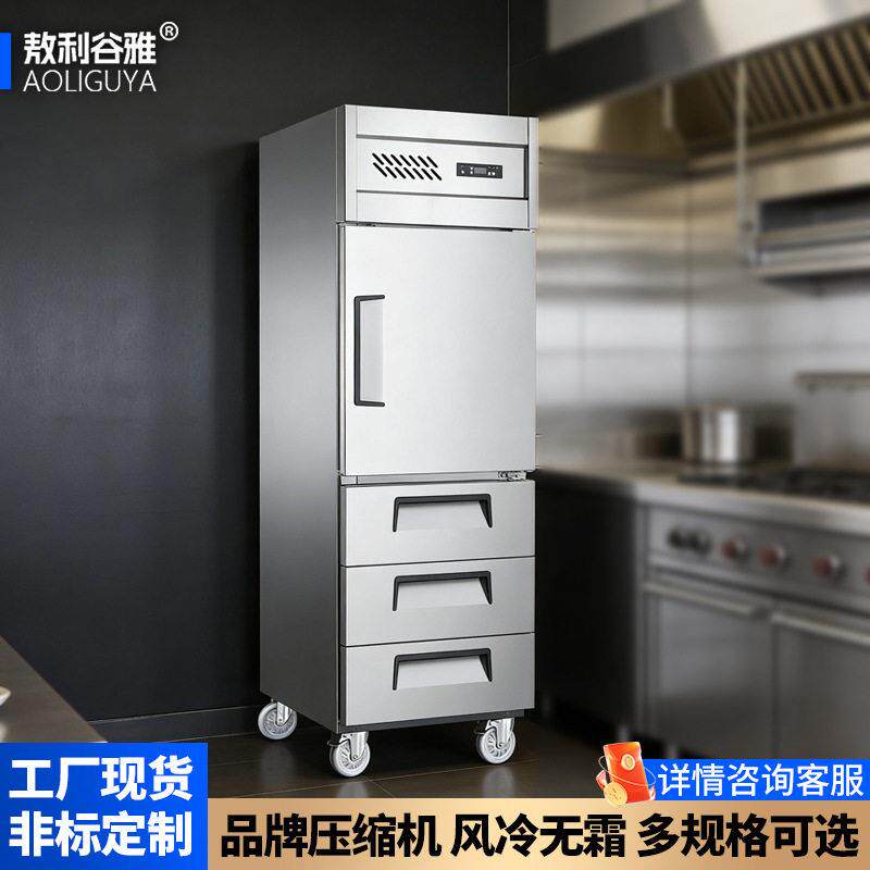 一门三抽屉身柜大容量冷藏冷冻冰柜冷藏保鲜柜冷藏柜商用冰箱