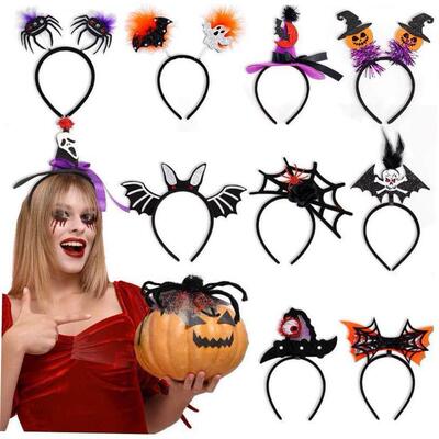 Halloween witch hat spider headband funny headpiece万圣发箍