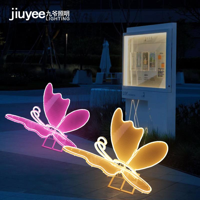 3D动物灯发光蝴蝶灯景观庭院灯LED滴胶动物造型灯