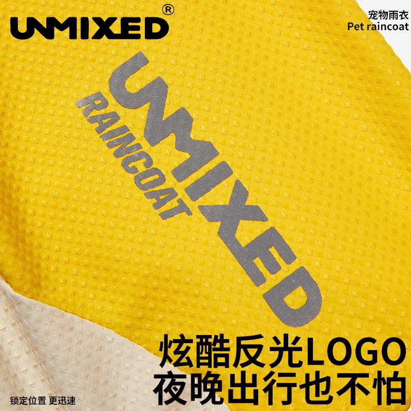 UNMIXED可爱动物造型雨衣四脚全包中小型犬外出遛狗可牵引全包韩