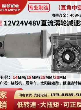 12V电机42v40W60W轮40W-800W20W200W有刷直流涡蜗1杆正反转调速rv