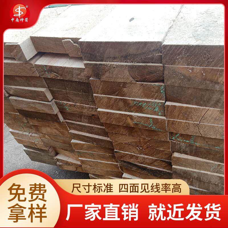 建筑铁杉节疤少带皮率少无三角料密度好厂家