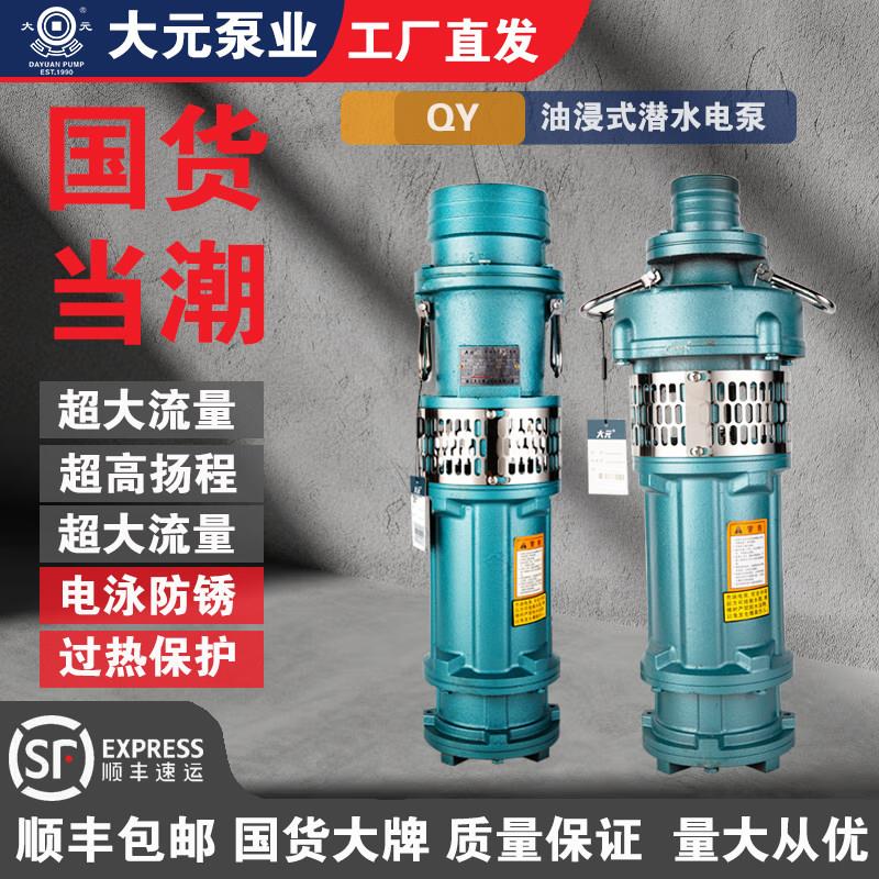 浙江大元QY油浸式潜水泵抽水泵农用船用喷泉高扬程大流量市政工程