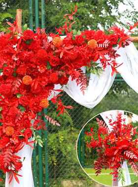 G3新款森婚背庆道具成品花nSHc5zjH艺木桩拱门布置户外系草坪婚礼