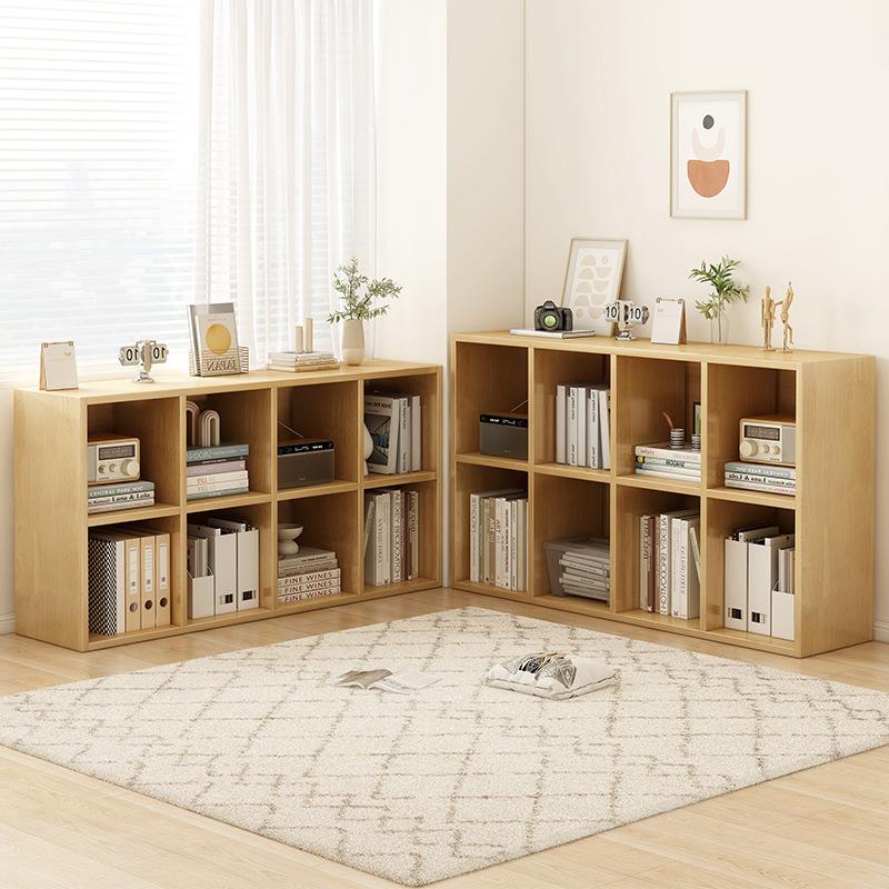 书柜落地靠墙置物架简易书房多层收纳展示柜书架客厅家用组合格子