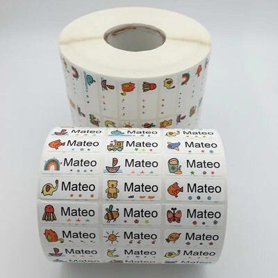 120Pcs Name Tag Sticker Customize Waterproof Stickers Childr